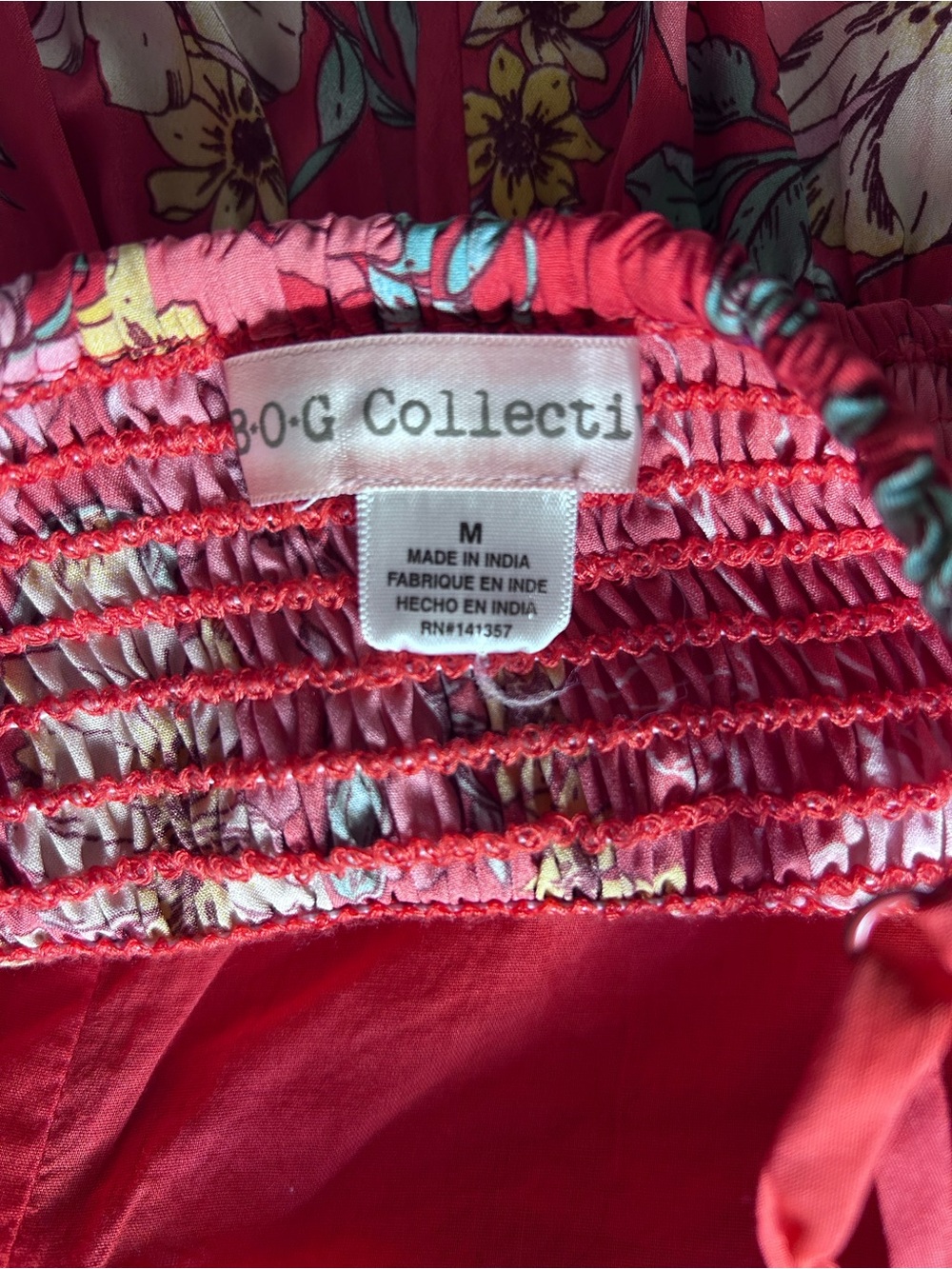 B.O.G. Collective Red Floral Bustier Maxi Dress Size M - Picture 7 of 9